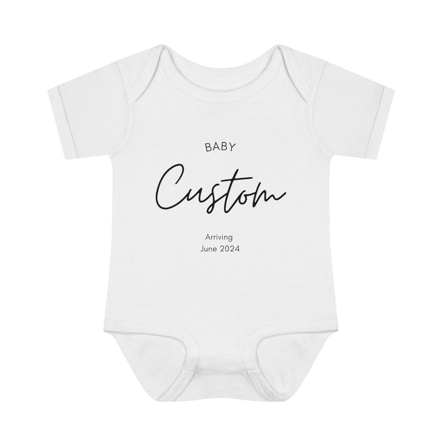 Custom Last Name Announcement Onesie, Custom Due Date Announcement, Pregnancy Announcement, Pregnancy Reveal, Custom Onesie
