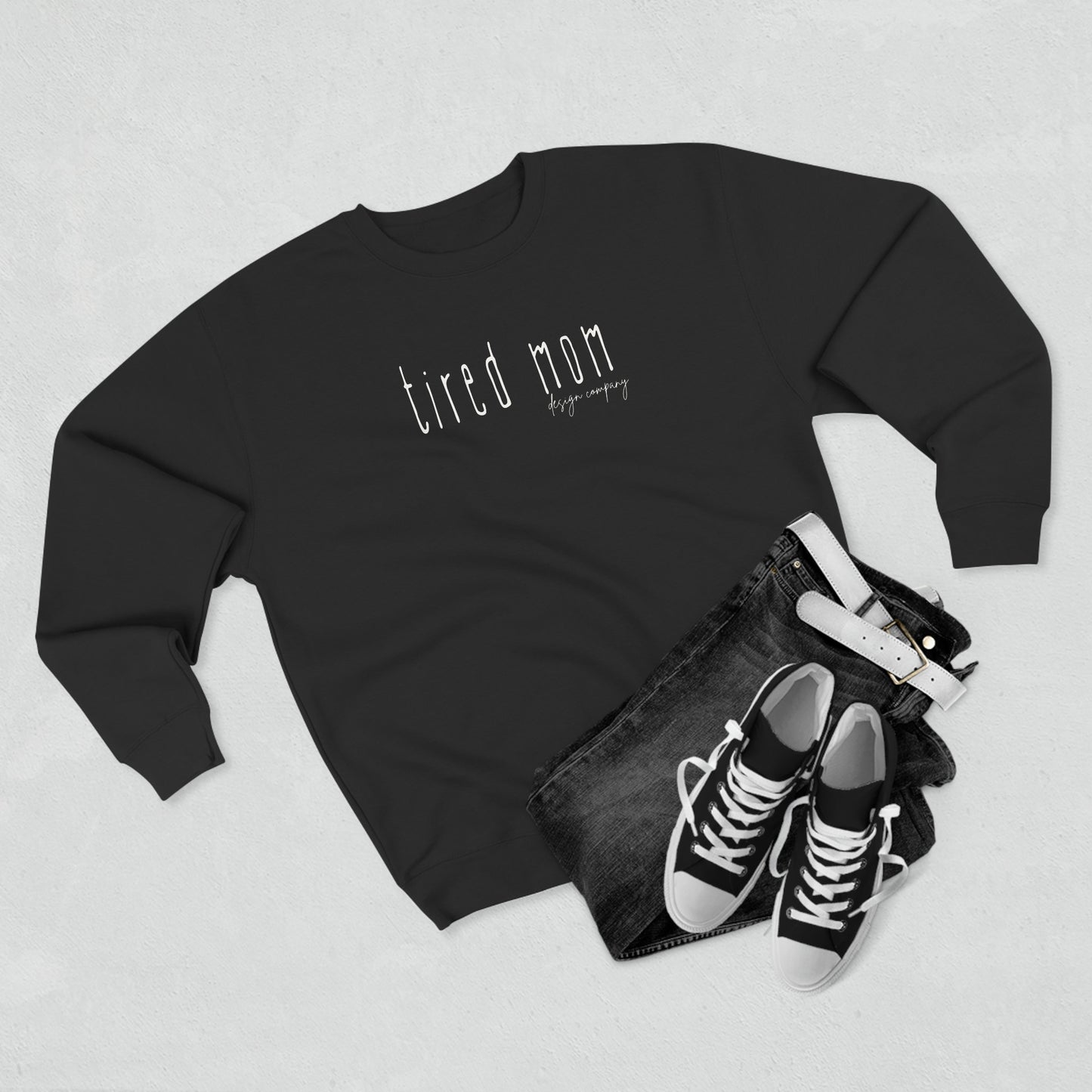 Tired Mom Design Co. Branded Premium Crewneck Sweatshirt