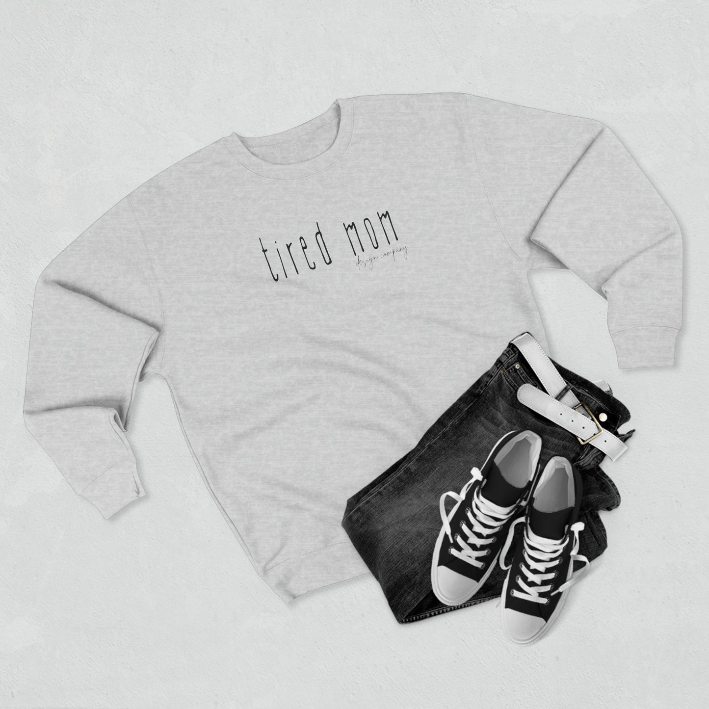Tired Mom Design Co. Branded Premium Crewneck Sweatshirt