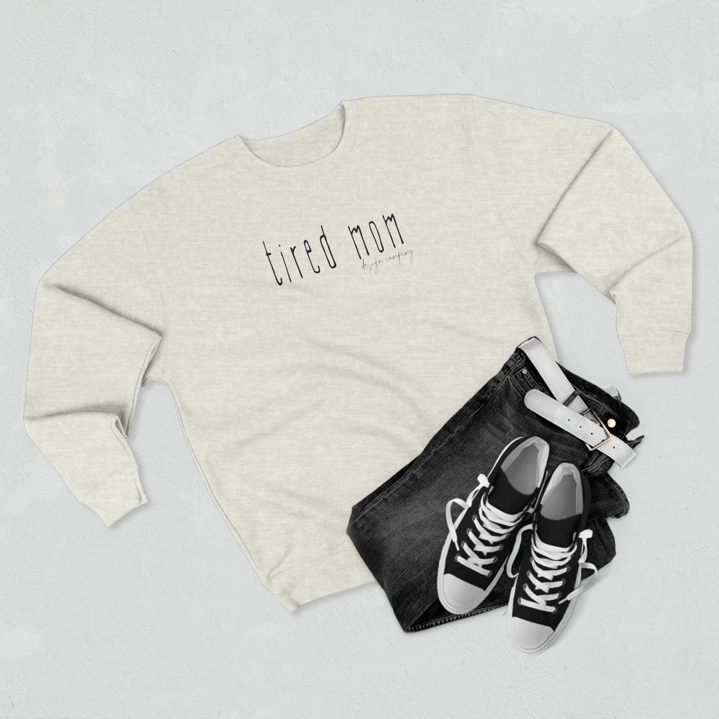Tired Mom Design Co. Branded Premium Crewneck Sweatshirt
