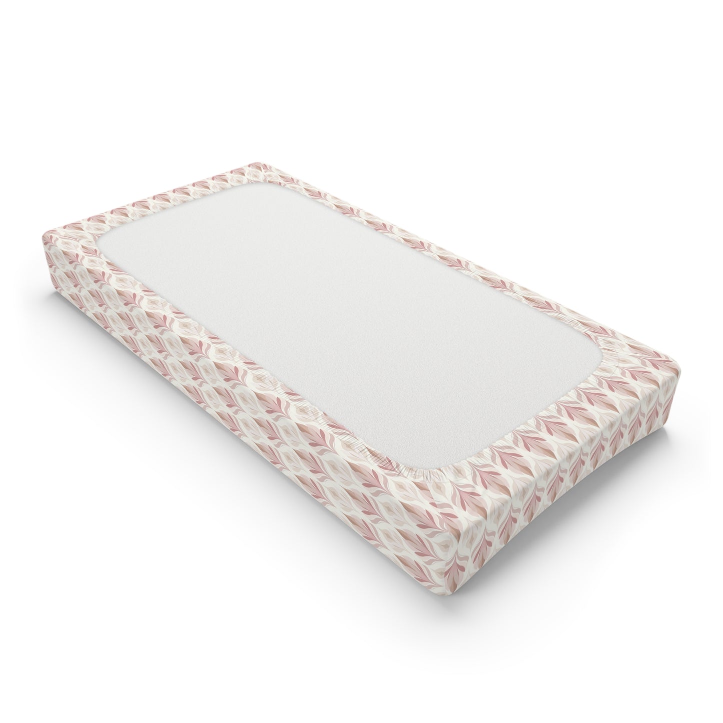 Pink Feather Boho Changing Pad Cover