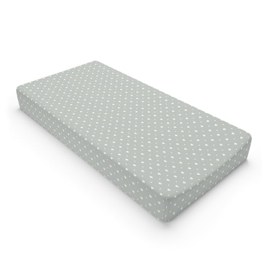 Green Hearts Changing Pad Cover