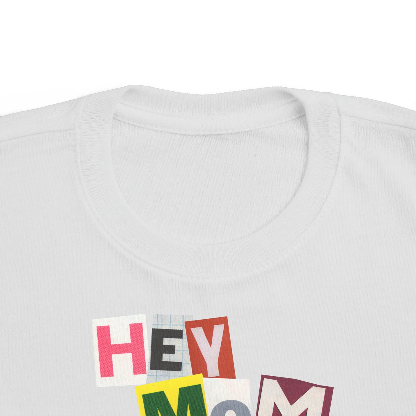 "Hey Mom Watch This" - Vintage Style Toddler Tee with Fun Magazine Cut-Out Letters