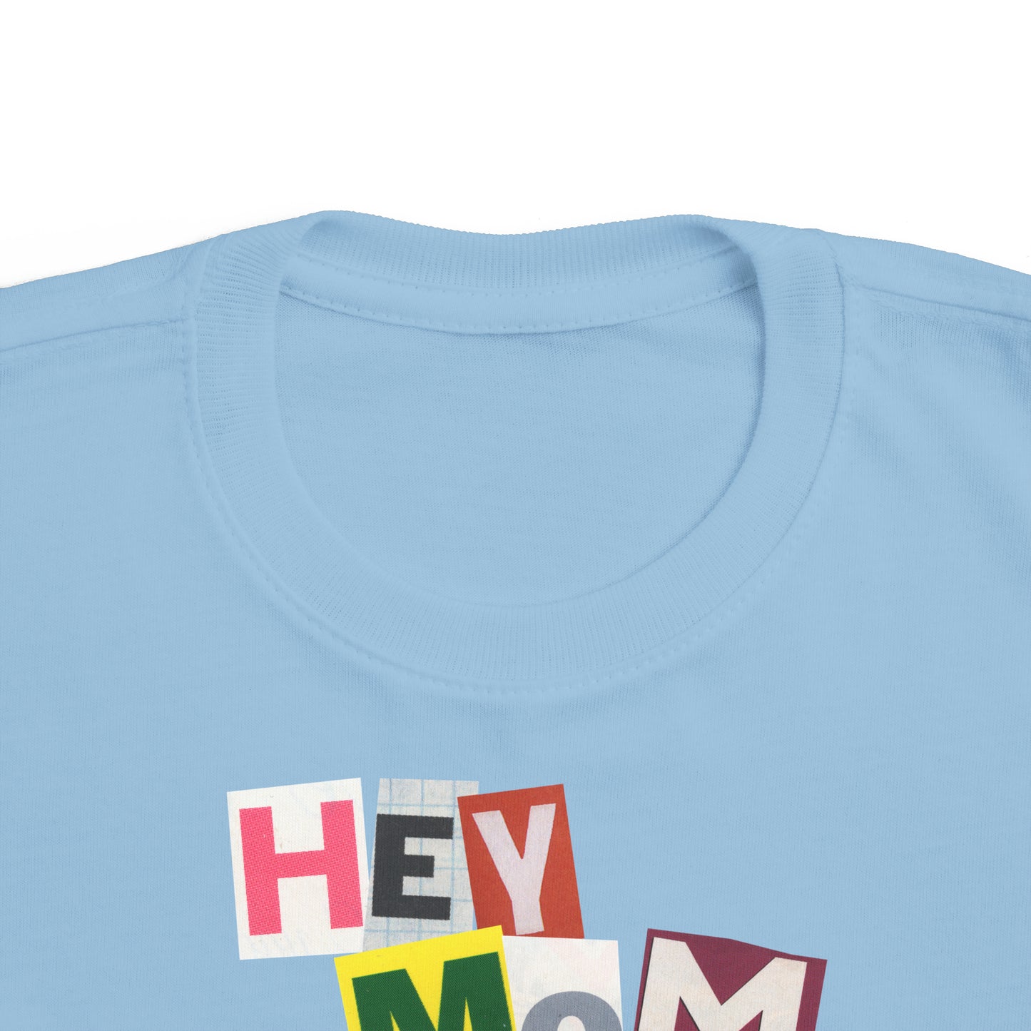 "Hey Mom Watch This" - Vintage Style Toddler Tee with Fun Magazine Cut-Out Letters