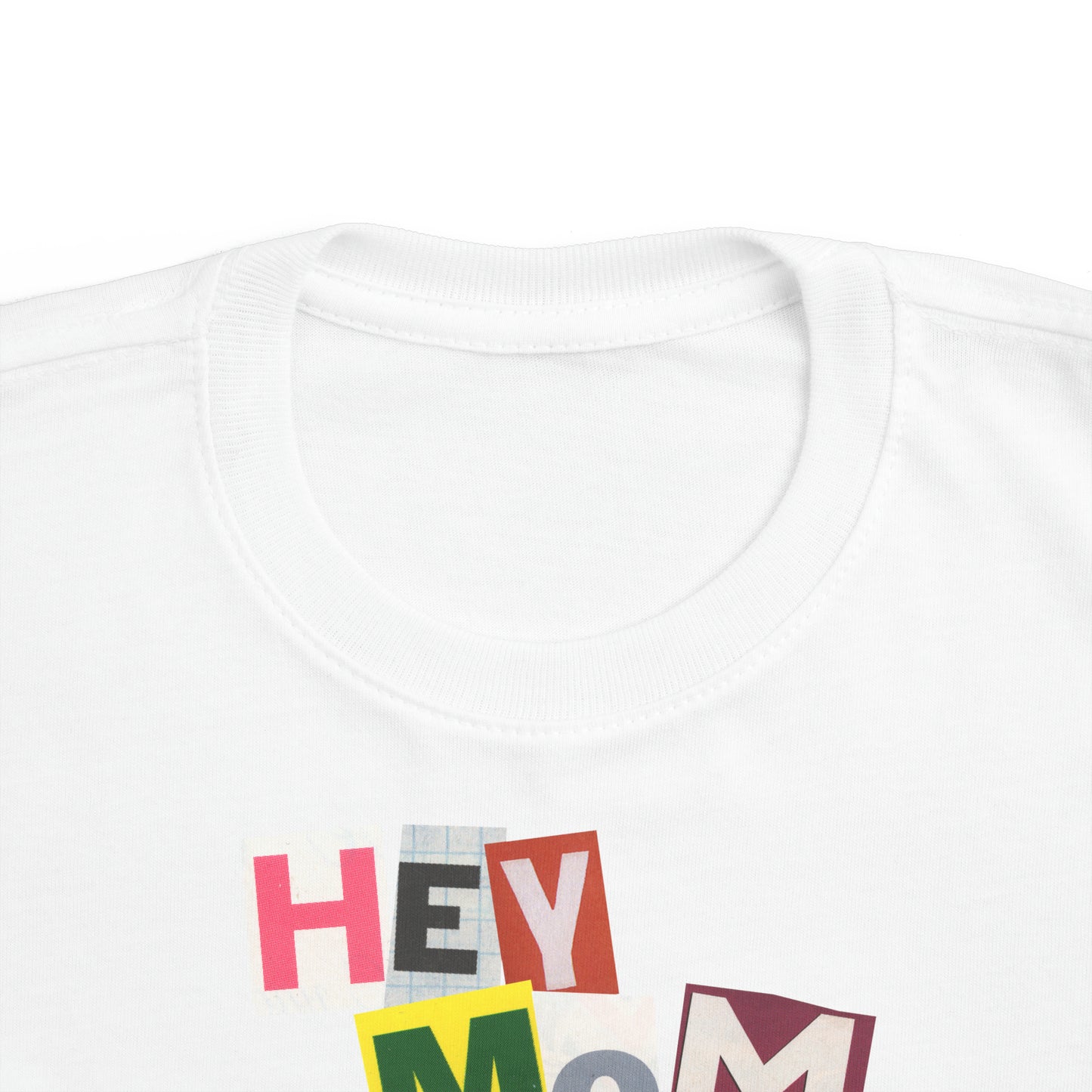 "Hey Mom Watch This" - Vintage Style Toddler Tee with Fun Magazine Cut-Out Letters