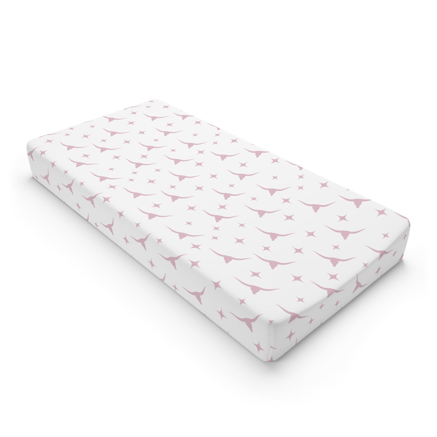 Western Pink Longhorn Changing Pad Cover