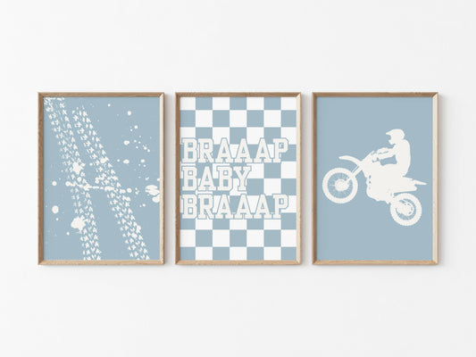 Braaap Baby Braaap - Dirtbike Nursery Prints (Set of Three)