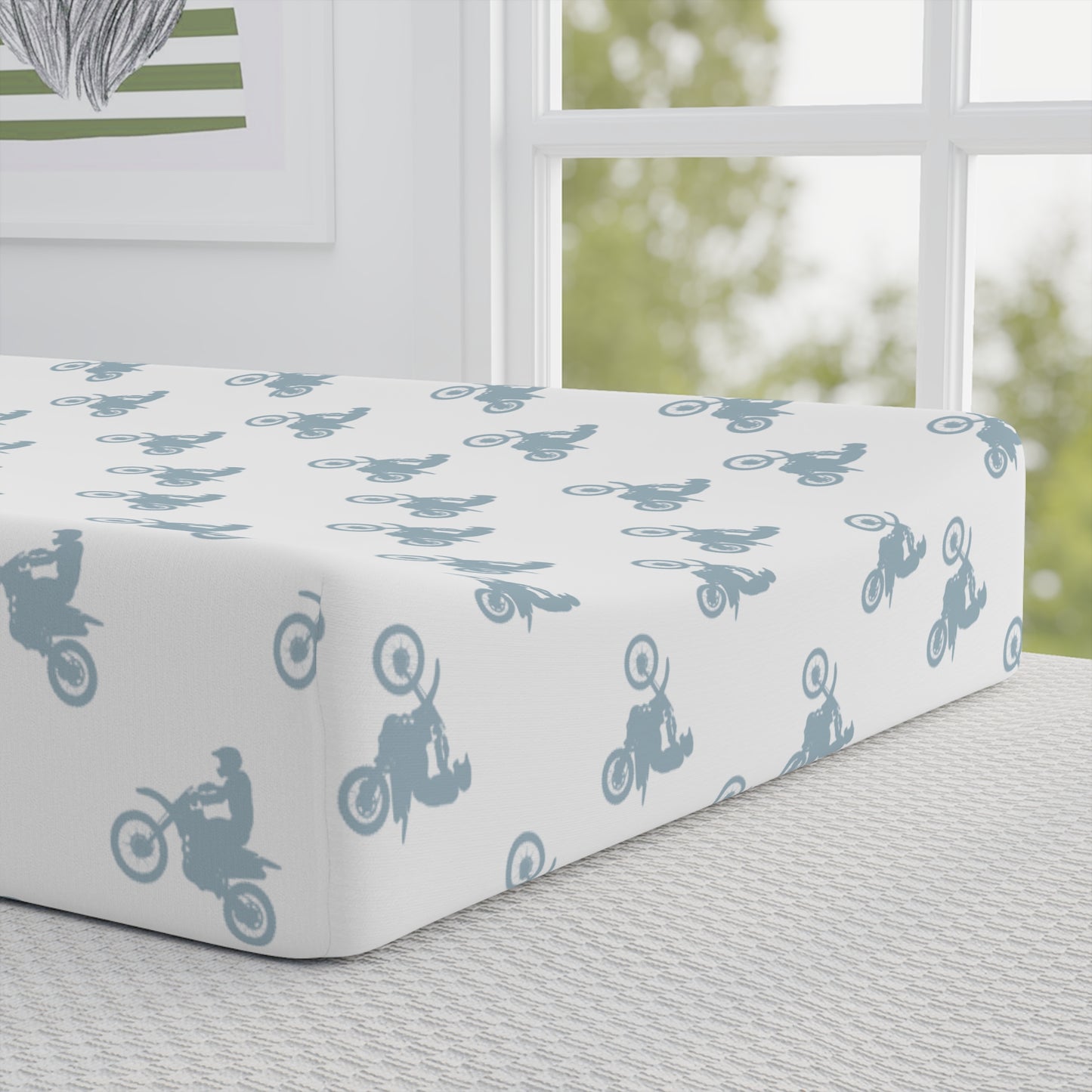 Dirt Bike Pattern Changing Pad Cover